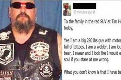 Screen Shot 2016 11 08 at 8.03.57 PM 412x275.png?resize=412,275 - Tough-Looking Biker Responded To Rude Woman Who Called Him A 'Dirty Biker' On Facebook