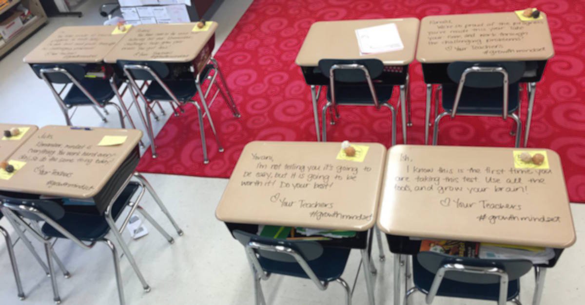 13161779 996164727144944 1670491592061730035 o1.jpg?resize=412,275 - Teacher Wrote Individualized Messages On Students' Desks On The Day Of The Exam