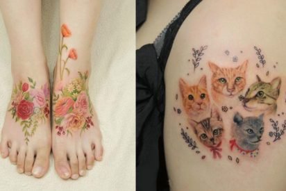 beautiful watercolor paintings 412x275.jpg?resize=412,275 - Artist Enhances The Beauty Of Women With Tattoos That Mimic Watercolor Paintings On Skin