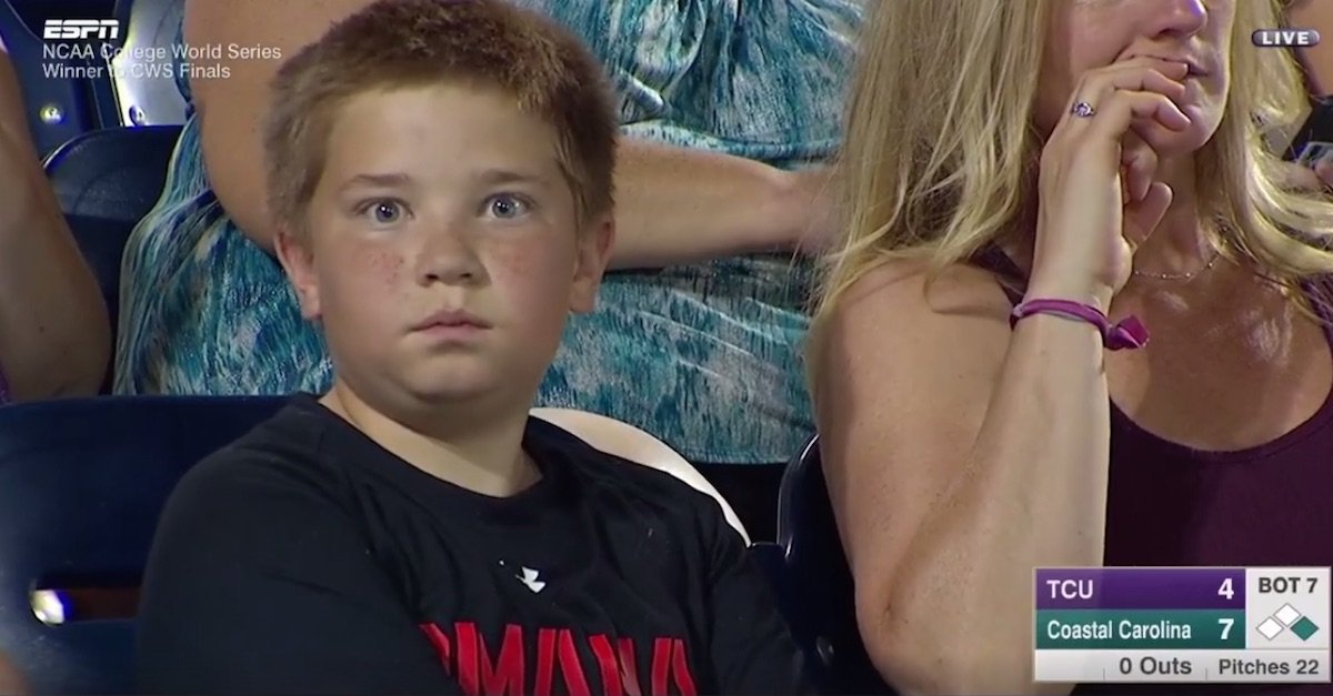 little troll.jpg?resize=412,275 - ESPN Sports Camera Spotted Young Boy At College Baseball Game, Anchors Couldn't Stop Laughing!