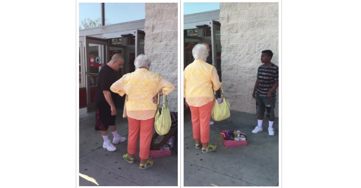 collage 2017 01 11 1.png?resize=1200,630 - Man Confronted Elderly Woman After She Began Screaming At A Kid For Selling Candy Bars