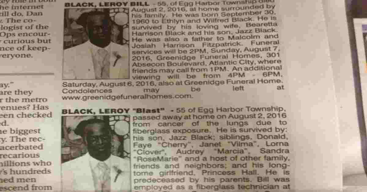 two obituaries leroy blast bill.jpg?resize=1200,630 - When His Family Checked The Newspaper They Found TWO Obituaries For Him!