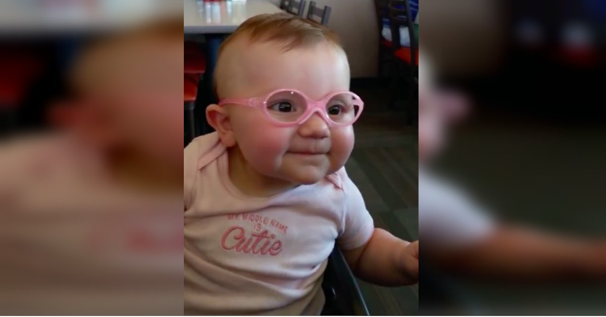 glasses.jpg?resize=1200,630 - Baby Couldn't Stop Smiling After Wearing Eyeglasses And Seeing Properly For The First Time