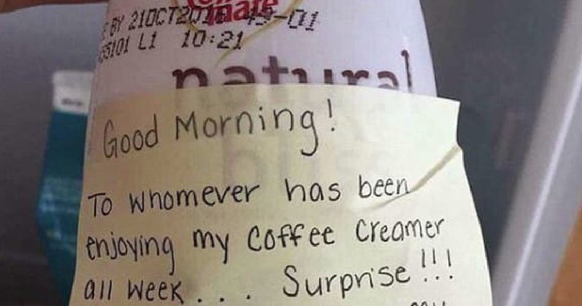 new breastmilk coffee creamer 1.png?resize=1200,630 - When She Realized That Her Co-Workers Were Stealing Her Coffee Creamer, She Came Up With The 'Breast' Revenge