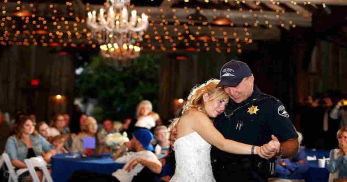 officers dance bride wedding.jpg?resize=1200,630 - Bride Dedicated Front Seat To Her Late Father During Her Wedding Ceremony