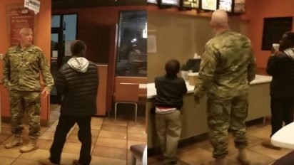 taco bell cover 412x232.jpg?resize=412,232 - Soldier Was Ordering His Meal When Two Young Boys Selling Homemade Desserts Approached Him