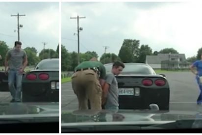 boyfriend pulled over surprise cover 412x275.jpg?resize=412,275 - Officer Says He's Going To Prison, Then Makes Him Kneel Down.. Then, She Bursts In Tears To See THIS!