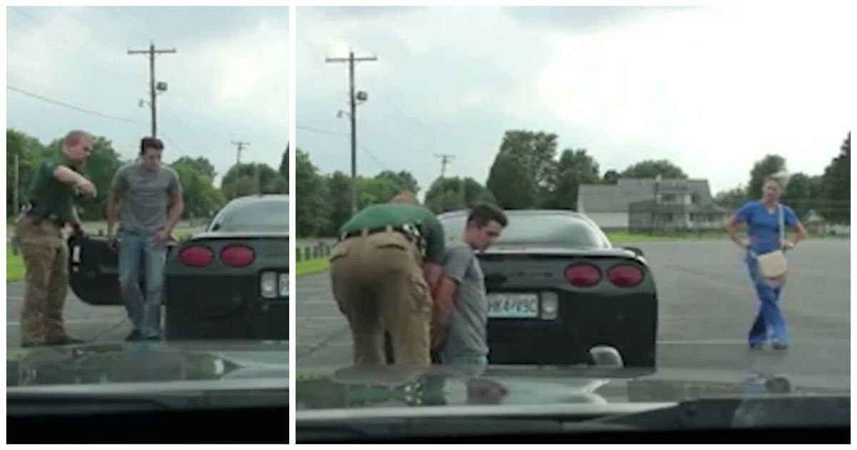 boyfriend pulled over surprise cover.jpg?resize=1200,630 - Officer Says He's Going To Prison, Then Makes Him Kneel Down.. Then, She Bursts In Tears To See THIS!