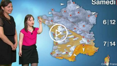 credit  france 2 412x232.png?resize=412,232 - Mélanie, jeune femme trisomique, réalise son rêve et devient « miss météo » sur France 2