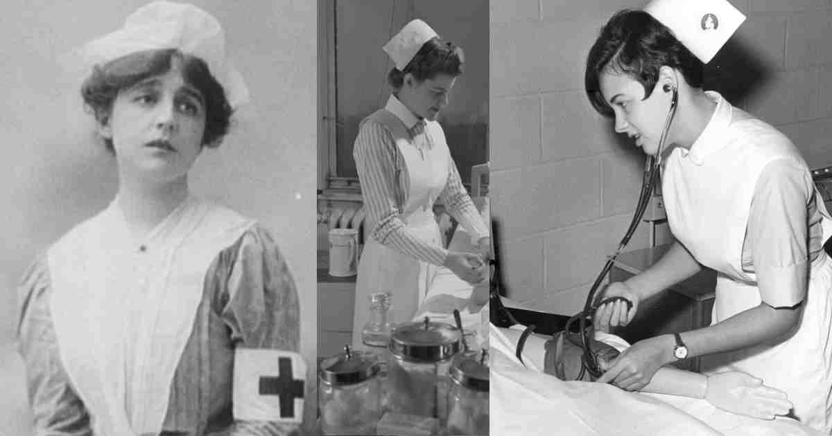 history nurses uniform.jpg?resize=1200,630 - The History Of Nurse Uniforms From 1800s To The Modern World