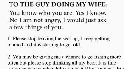 husband lover letter cheating wife 2 412x232.jpg?resize=412,232 - Husband Finds Out Wife Is Cheating So He Writes INCREDIBLE Letter To Her Lover