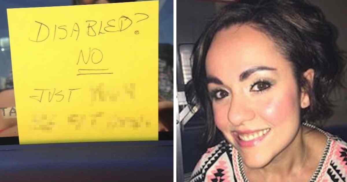 kionna olive garden note.jpg?resize=1200,630 - Mom Takes Disabled Husband And 8-Year-Old Daughter Out & Find Rude Note On Car: But It's Her Reaction That's Gone Viral