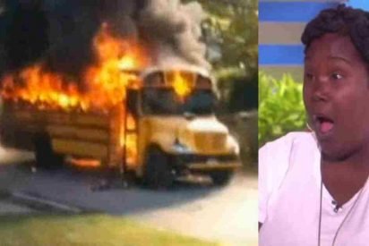 bus driver evacuate students flames 412x275.jpg?resize=412,275 - Bus Driver Risked Her Own Life To Save The Children After School Bus Caught On Fire