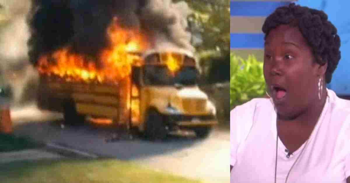 bus driver evacuate students flames.jpg?resize=1200,630 - Bus Driver Risked Her Own Life To Save The Children After School Bus Caught On Fire