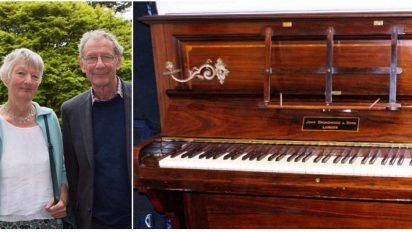donated piano surprise 412x232.jpg?resize=412,232 - Man Tuned Donated Piano, When He Looked Under The Keys He Found Gold Coins Hidden For Over 75 Years