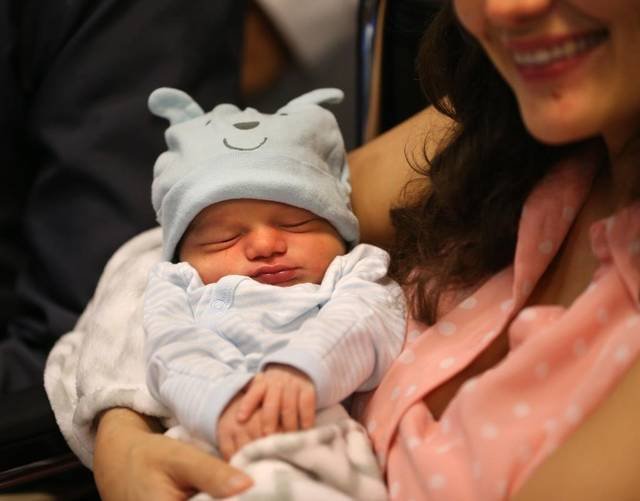 Baby Santino Michar Peña, Maria's beautiful baby boy. Image via Patrick Farrell / Miami Herald