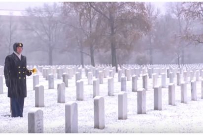 taps soldier cover idea 412x275.jpg?resize=412,275 - He Stands Alone In Snowy Winter, But Take A Look At What He's Holding.. Incredible!