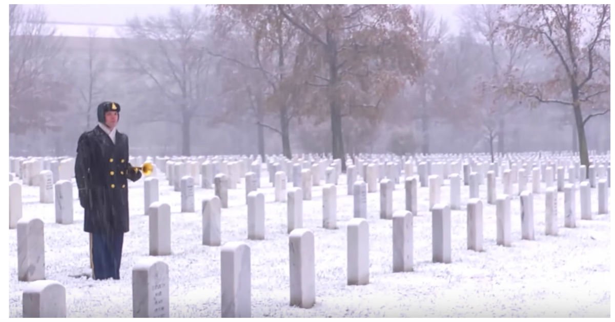 taps soldier cover idea.jpg?resize=1200,630 - Soldier Honored Fallen Comrades By Performing 'Taps' On Cemetary