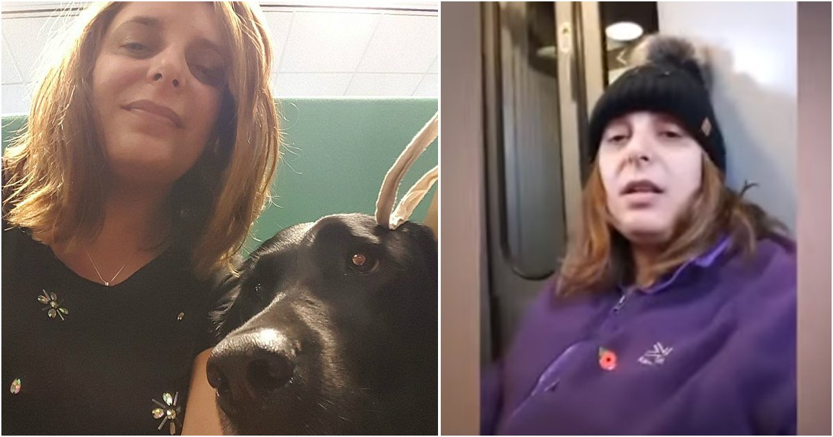 deaf sit train floor.jpg?resize=1200,630 - Deaf Woman Forced To Sit On The Floor After Train Staff Refused To Give Her A Seat Because Of Her Support Dog