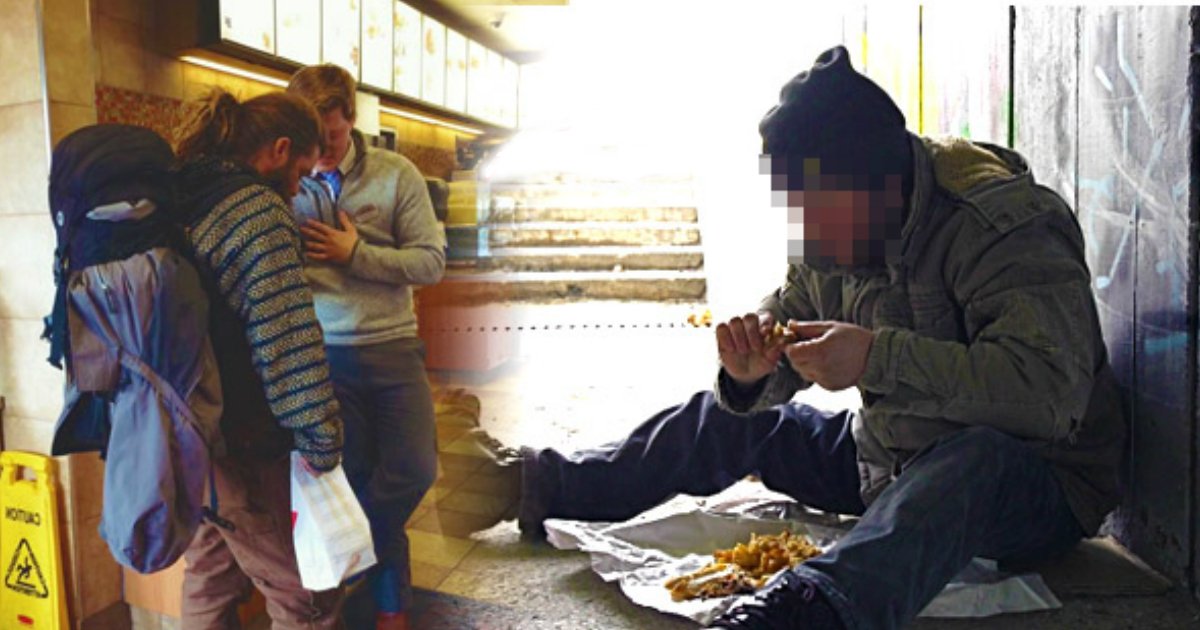 homeless man begs.jpg?resize=412,232 - Starving Man Begged For Scraps, The Manager Said 'No' And Gave Him Proper Meal Instead