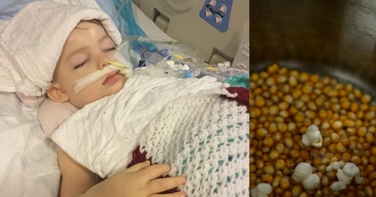 tiny popcorn kernel.jpg?resize=412,275 - Un enfant inhale un grain de pop-corn. À l'hôpital, les médecins doivent livrer des nouvelles douloureuses aux parents