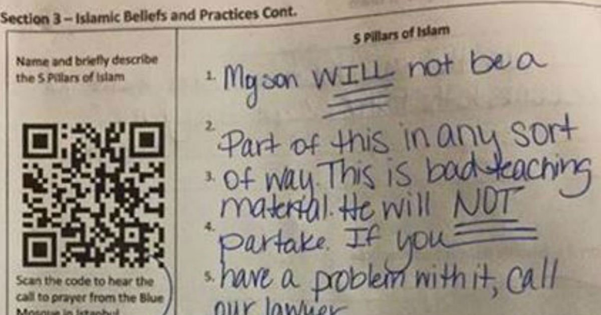 face image dsfgfds.jpg?resize=1200,630 - Mom Outraged After Seeing Son's Homework So She Wrote A Note To His Teacher