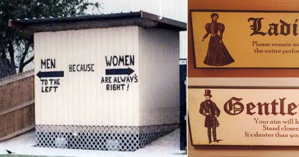 funnybathroomsigns.jpg?resize=412,275 - 16 Clever And Creative Bathroom Signs