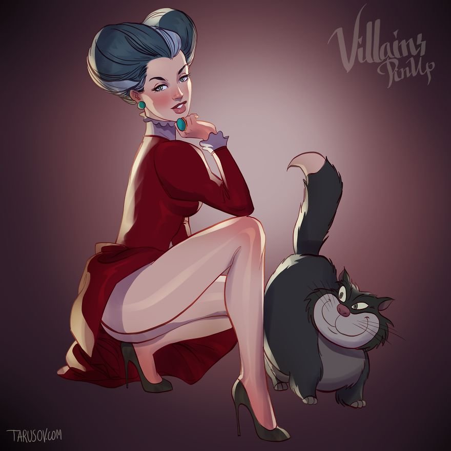 '핀업걸'로 변신한 '디즈니' 만화 속 공주와 악당 캐릭터들 (사진 19장) disney villains pin up2 880 - '핀업걸'로 변신한 '디즈니' 만화 속 공주와 악당 캐릭터들 (사진 19장)