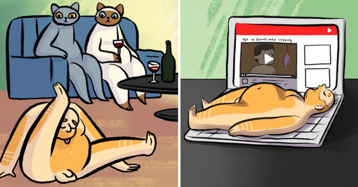 article thumbnail 52.jpg?fit=1024%2C538&ssl=1&strip=all - 인간과 고양이의 입장이 바뀐다면? (일러스트 23장)