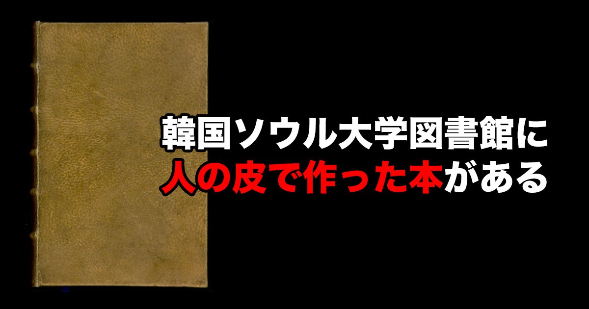 88 97.jpg?resize=412,275 - 韓国ソウル大学図書館に人の皮で作った本がある