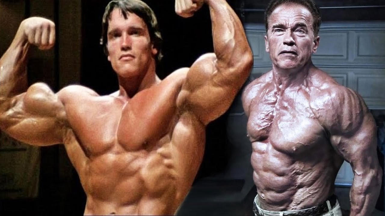 arnold then now 1.jpg?resize=1200,630 - ¡No creerás como lucen actualmente los 5 ganadores de Mr. Olympia!