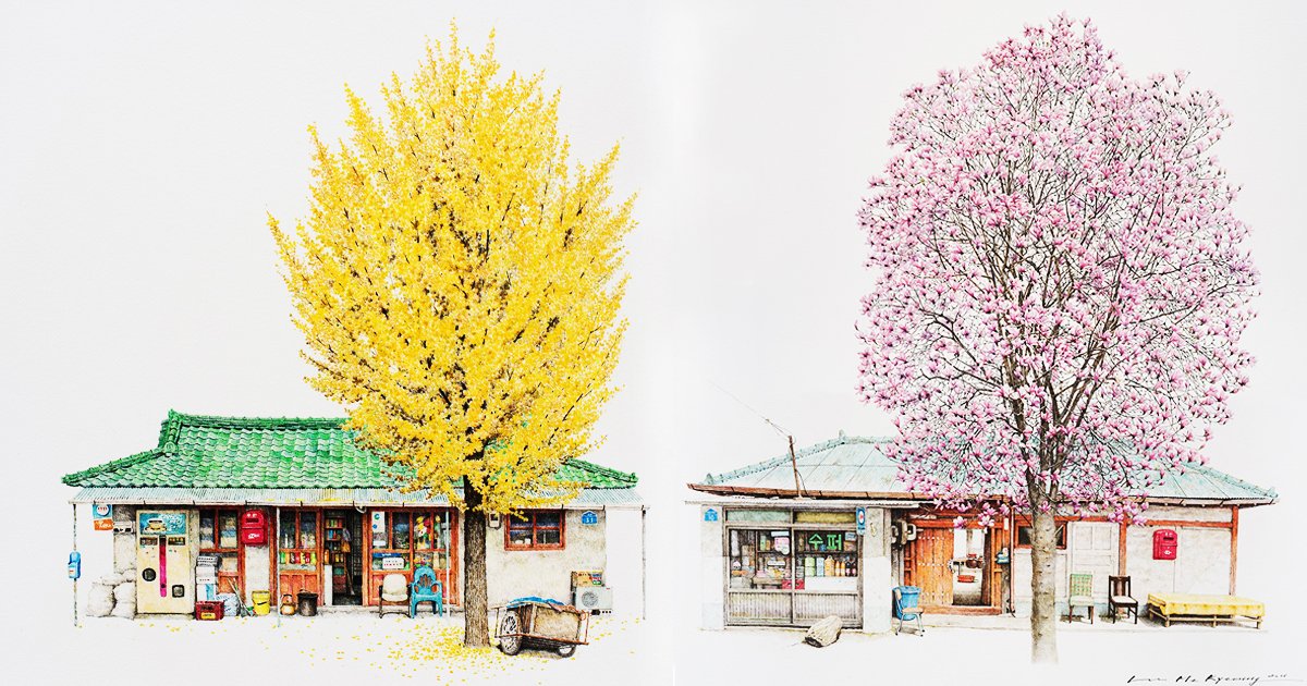 eab3b5ec9ca0 24.jpg?resize=412,232 - 해외에서 화제가 된 한국인 화가의  '구멍 가게'를 담은 풍경 작품들(+14)