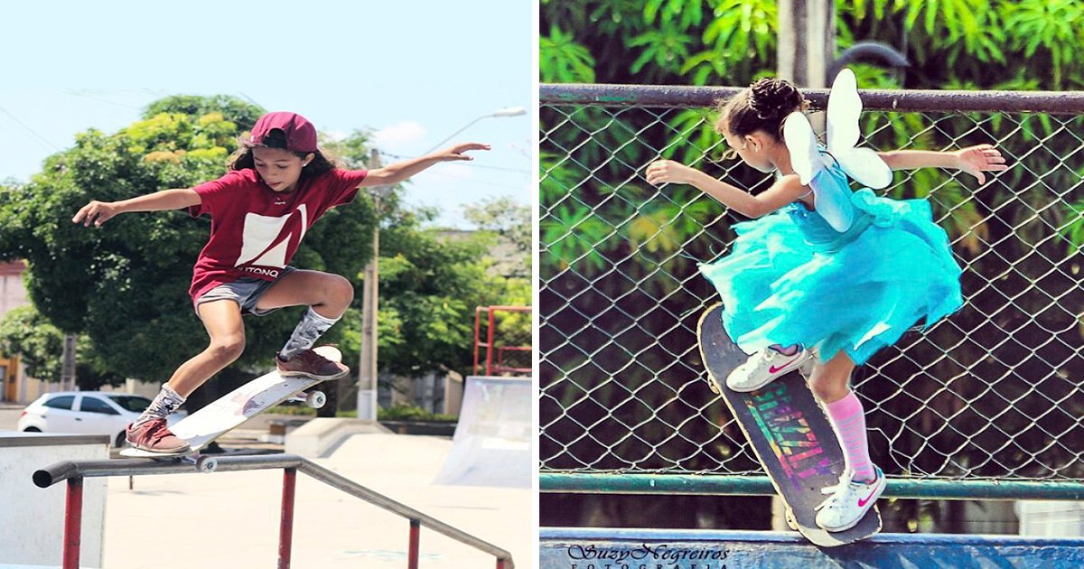 ec8db8eb84ac 14 1.jpg?resize=412,232 - Garota brasileira viraliza ao fazer manobras incríveis com o skate vestida de fada
