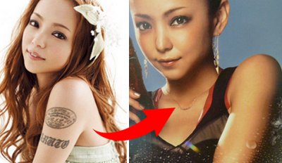 安室奈美恵はタトゥーを入れていましたが 現代は薄くなっています Hachibachi