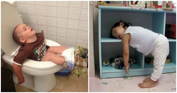 sleep.jpg?resize=412,232 - 15 Hilarious Photos That Prove Kids Really Can Sleep Anywhere