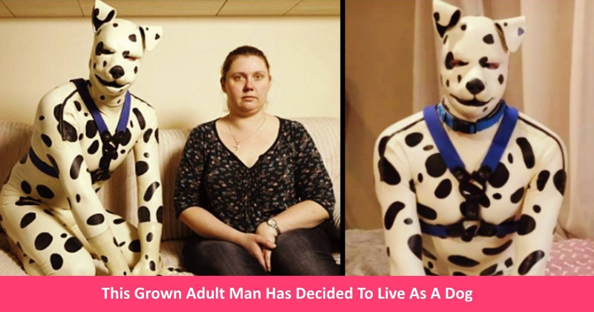 adultmandog.jpg?resize=1200,630 - This Grown Adult Man Has Decided To Live As A Dog - Collar And All