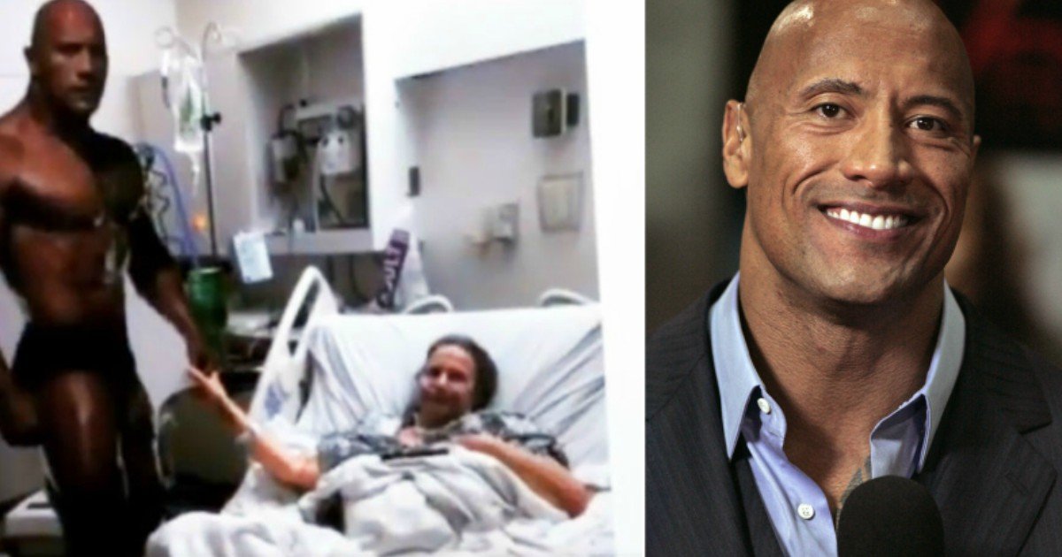 3 451.jpg?resize=412,275 - Une grand-mère malade emmène une image cartonnée de «The Rock» à l'hôpital, ce que Dwayne Johnson a fait après avoir appris à ce sujet vous laissera en larmes