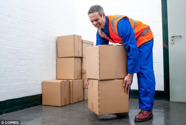 Image result for picking up heavy box