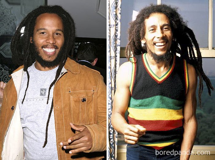 Ziggy Marley And Bob Marley At Age 35