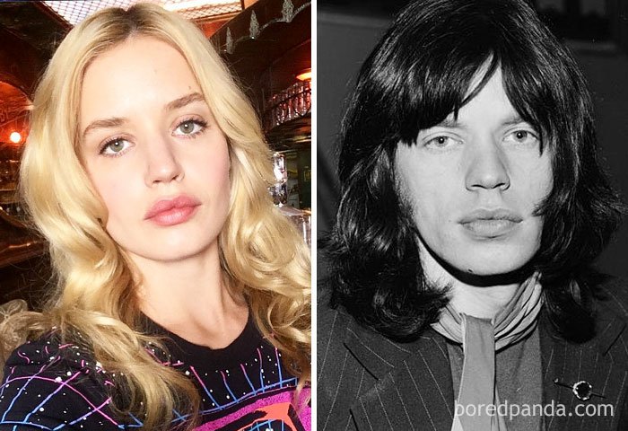 Georgia May Jagger And Mick Jagger At Age 25