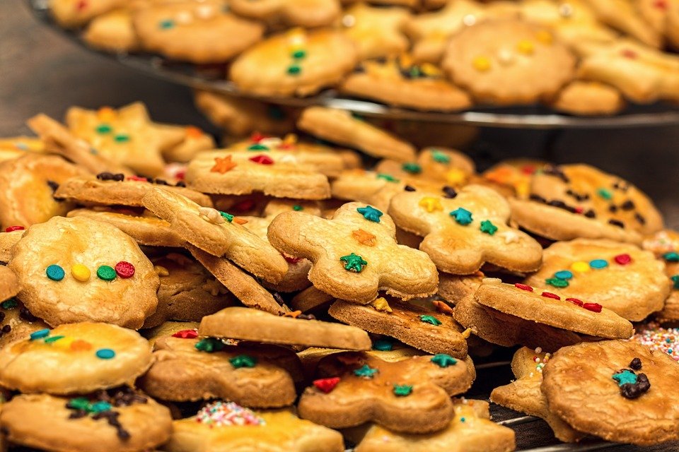 크리스마스 쿠키, 크리스마스 비스킷, 비스킷, 쿠키, 크리스마스, 달콤한, 계절의, 맛 있는