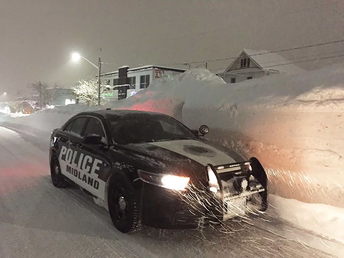 This Is The Snow Level In Midland, Ontario Right Now. Time To Go Sledding!