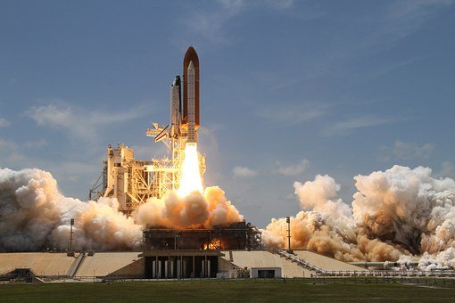 로켓 발사, 연기, 로켓, 이륙, 측면 보기, Nasa 로켓 발사, 연기, 로켓, 이륙, 측면 보기, Nasa, 우주 여행