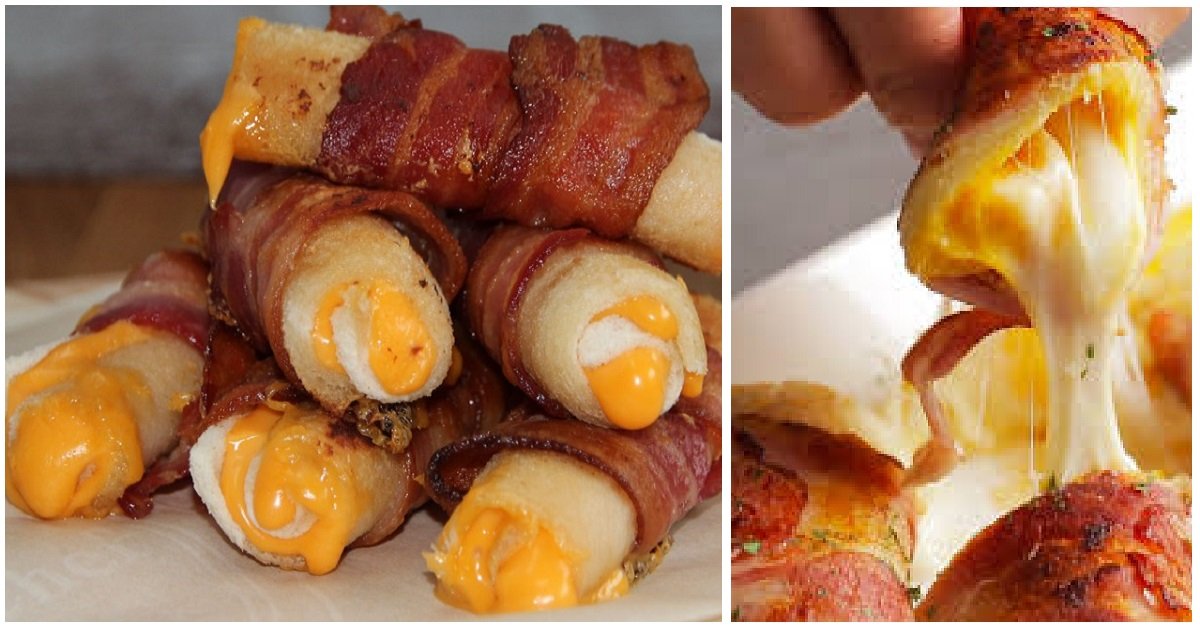 baconwrapped2 1.jpg?resize=412,275 - Recipe For Making Delicious Bacon Cheese Rolls In Less Than 30 Minutes