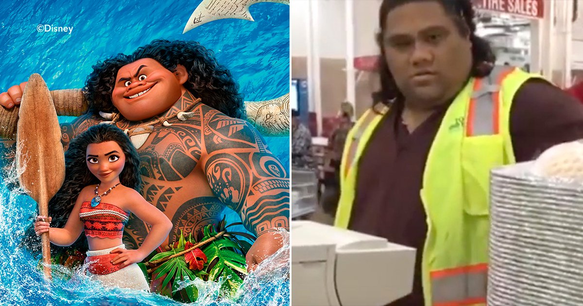 cover6 2.png?resize=412,275 - Se encuentran en un supermercado dos niñas al mismísimo “Maui” de la película “Moana” en Hawái.