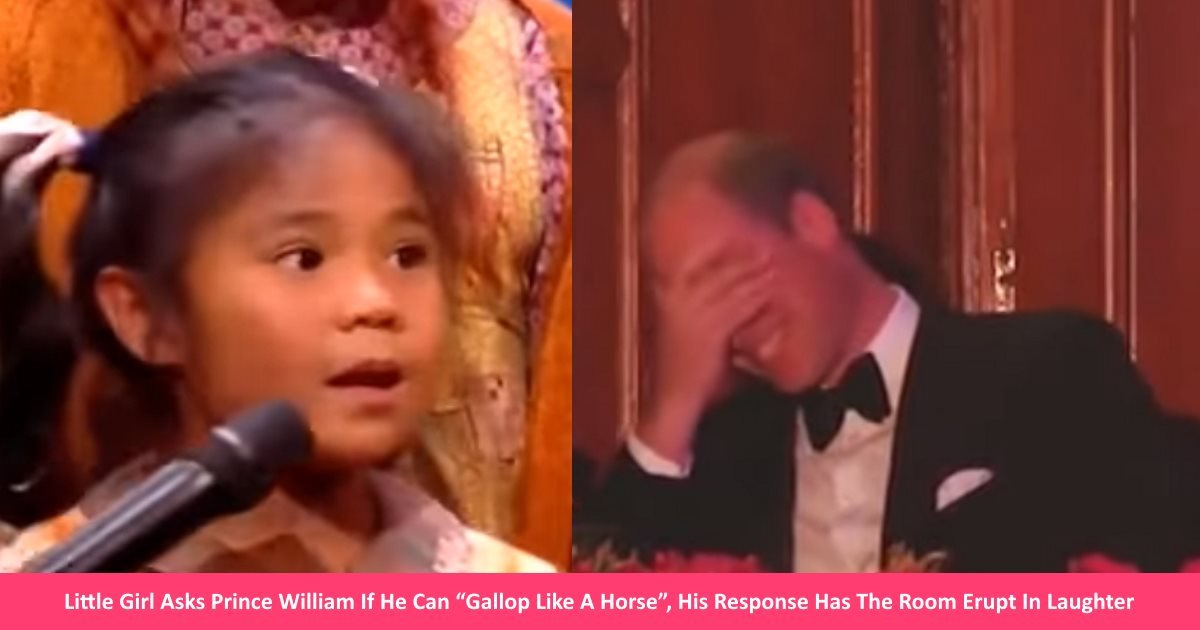 gallophorse.jpg?resize=412,232 - Little Girl Asks Prince William If He Can “Gallop Like A Horse”, Then His Response Has The Room Erupt In Laughter