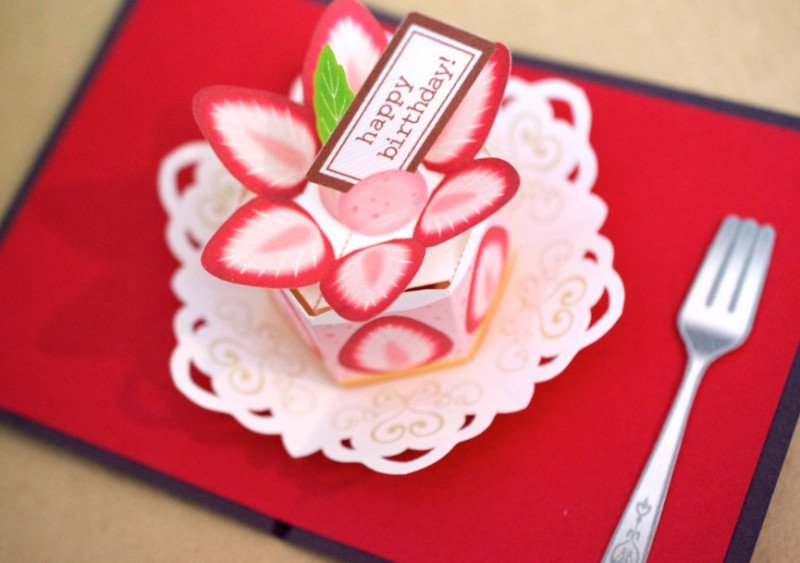 飛び出すカード　苺のショートケーキ에 대한 이미지 검색결과