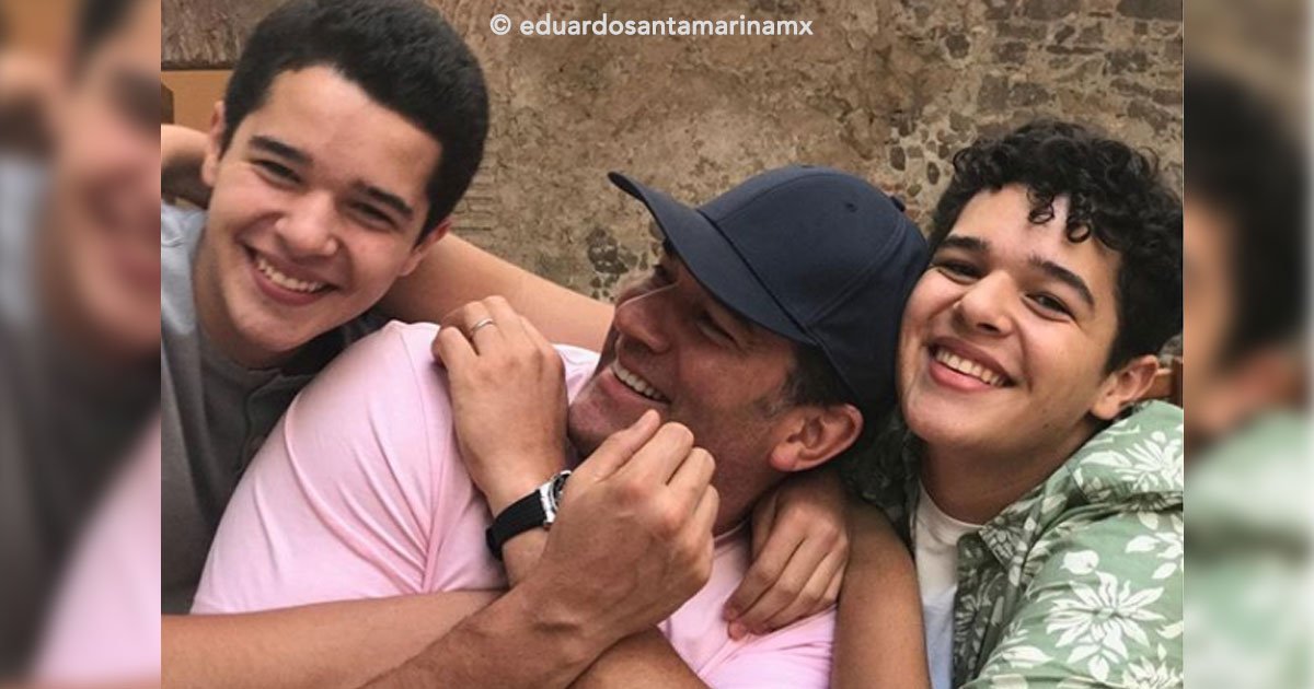 portada 14.jpg?resize=412,232 - El actor mexicano Eduardo Santamarina presume a sus hijos gemelos de 17 años por Instagram