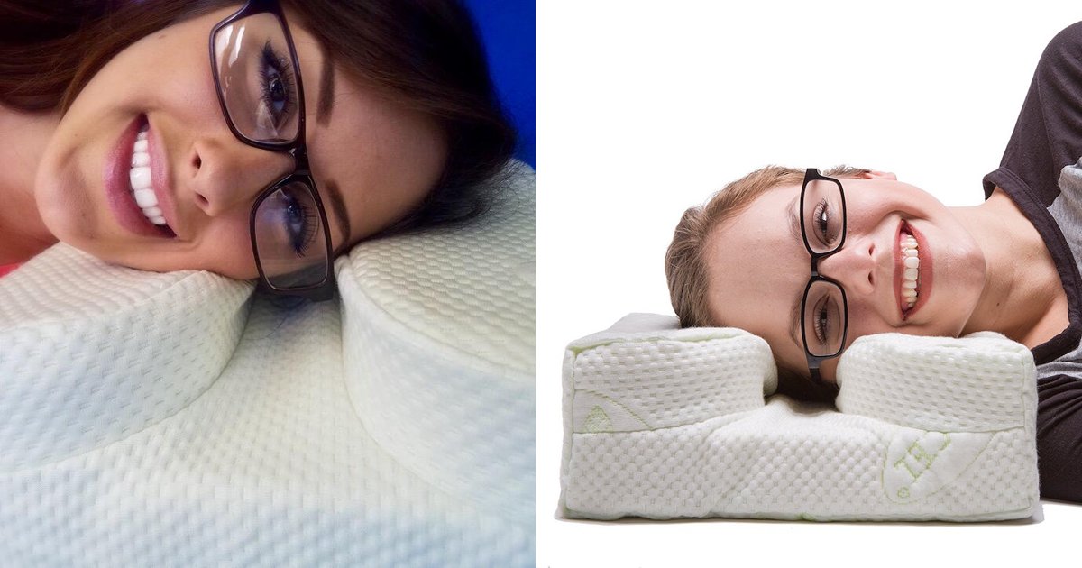 thumbnail5eo.png?fit=1024%2C538&ssl=1&strip=all - Tem dificuldade para ler de lado na cama por conta do óculos? Esse travesseiro promete acabar com seus problemas!