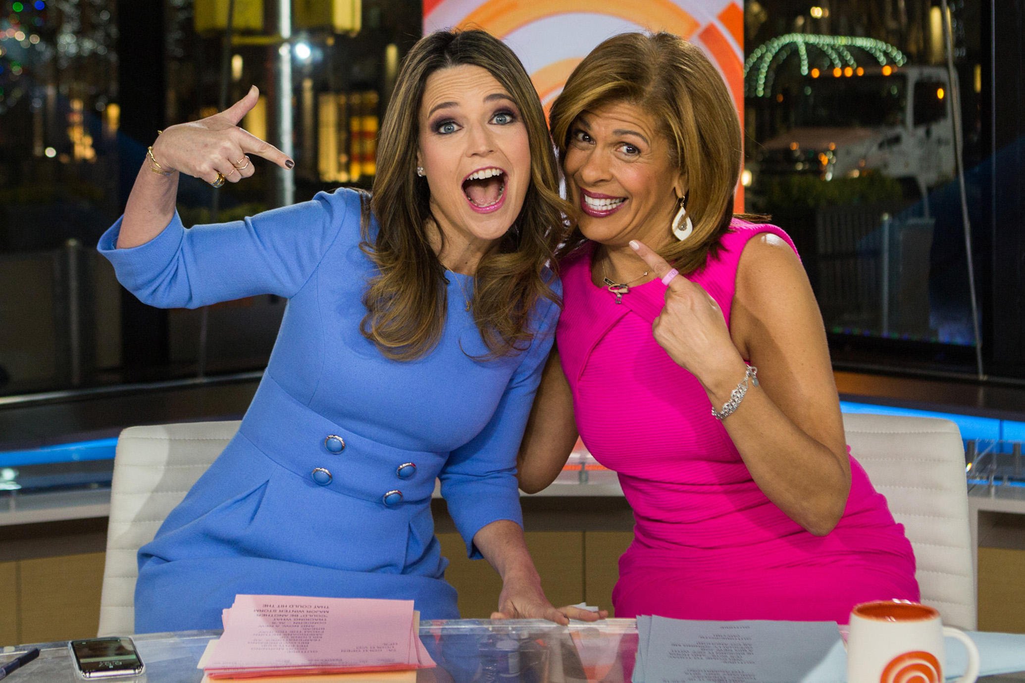 TODAY -- Pictured: Savannah Guthrie and Hoda Kotb on Tuesday, January 2, 2018 -- (Photo by: Nathan Congleton/NBC)